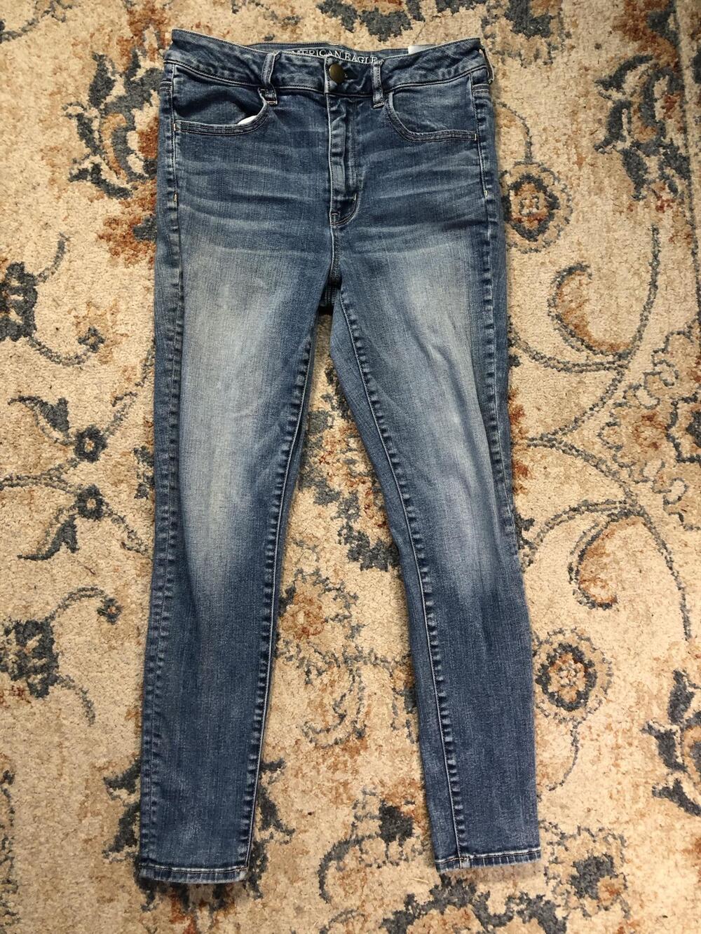 American Eagle Outfitters Jeans Womens 8 Short Blue Jegging Mid Rise Stretch